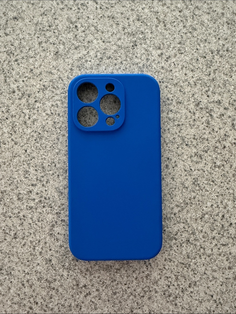 I phone 15 pro Blue Silicone Phone Case